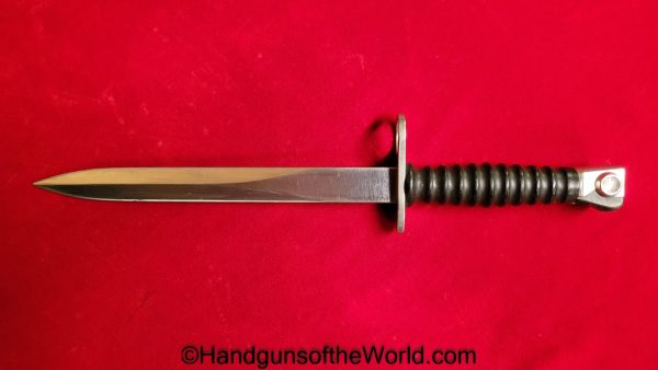 Swiss, Model 57, Bayonet, Model, 57, F&W, With Scabbard, with Hanger, Original, Collectible, Switzerland, Rifle, Long, Arm, Post-War, Post War