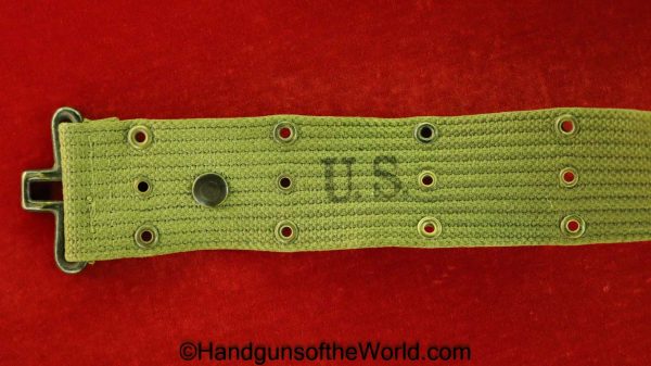 US, M1936, Belt, USA, American, America, Vietnam, Viet Nam, 1936, Model, Green, Canvas, Original, Collectible, Maker Marked, Americana, Reenacting