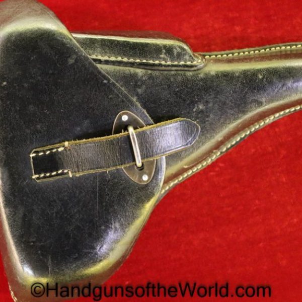 Walther, P-38, Holster, CWW, 1942, Excellent, Black, Leather, hard shell, Hardshell, Original, Collectible, German, Germany, WWII, WW2, P38, P 38, P.38