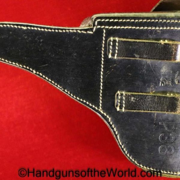 Walther, P-38, Holster, CWW, 1942, Excellent, Black, Leather, hard shell, Hardshell, Original, Collectible, German, Germany, WWII, WW2, P38, P 38, P.38