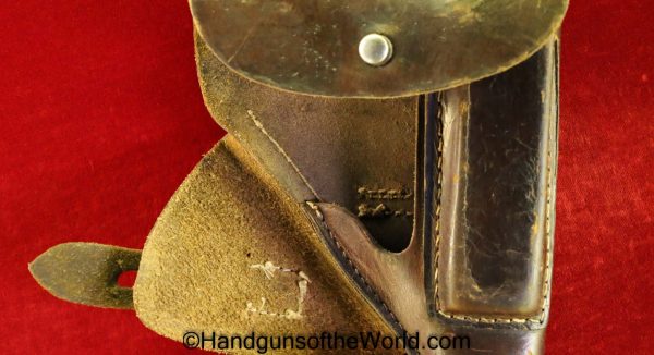 Walther, PP, Holster, WWII, Era, WW2, Original, Collectible, German, Germany, Brown, leather, breakaway, Break away, Handgun, Pistol, Hand gun