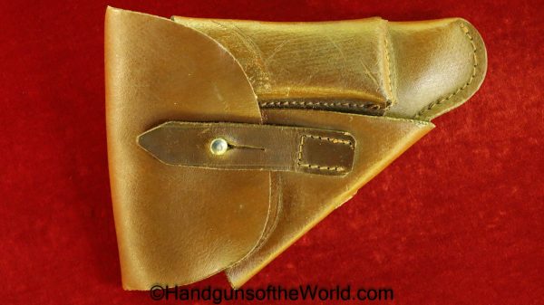 Walther, PPk, Holster, Late War, Ersatz, German, Germany, WWII, WW2, Original, Collectible, Handgun, Hand gun, Pistol, Berlin, 44, 1944, Brown, Breakaway