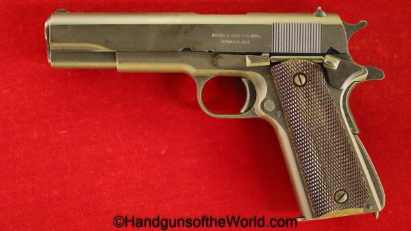 Colt, 1911A1, Ithaca, .45acp, US, Army, 1943, Mint, 1911, 45, .45, acp, auto, WWII, WW2, Handgun, Pistol, C&R, Collectible, USA, American, Americana, America