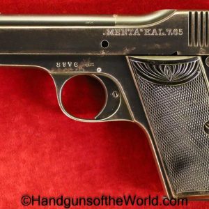 Menz, Menta, 7.65mm, 7.65, 32, .32, acp, auto, German, Germany, Handgun, Pistol, C&R, Collectible, Pocket, Hand gun, WWI, WW1, Era, Commercial