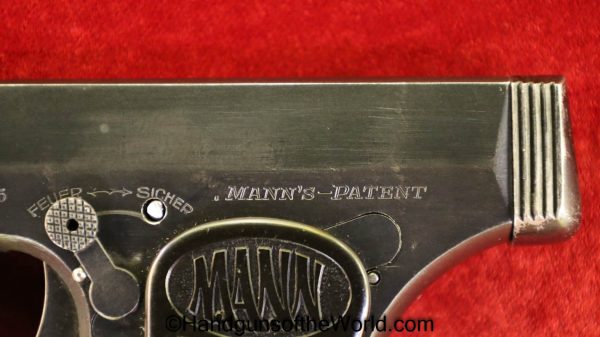 Mann, WT, 1920, 6.35mm, 3rd, Variation, Third, Variant, WT-1920, WT 1920, German, Germany, Tiny, Handgun, Pistol, C&R, Collectible, VP, Vest Pocket, .25, 25