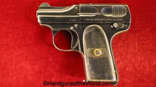 Gaspar Arizaga, Express, 6.35mm, Dual Extractors, Spain, Spanish, Handgun, Pistol, C&R, Collectible, VP, Vest Pocket, 25, .25, acp, auto, 6.35