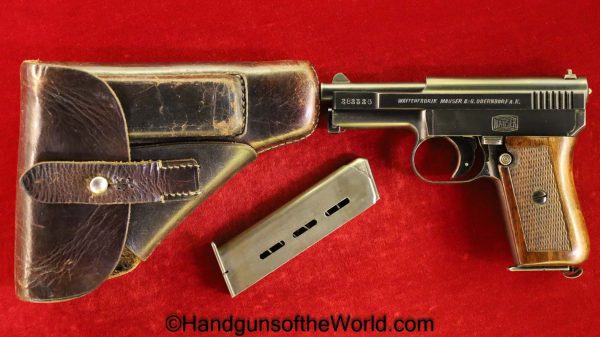 Mauser, 1910, 6.35mm, Full Rig, Excellent, German, Germany, Handgun, Pistol, C&R, Collectible, with Holster, 6.35, 25, .25, acp, auto, Pocket, VP