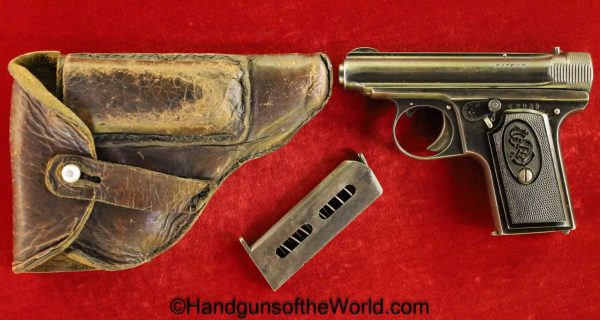 Sauer, 1913, 6.35mm, Full Rig, with Holster, 1919, Model, 6.35, 25, .25, acp, auto, German, Germany, Handgun, Pistol, C&R, Collectible, VP, Vest Pocket