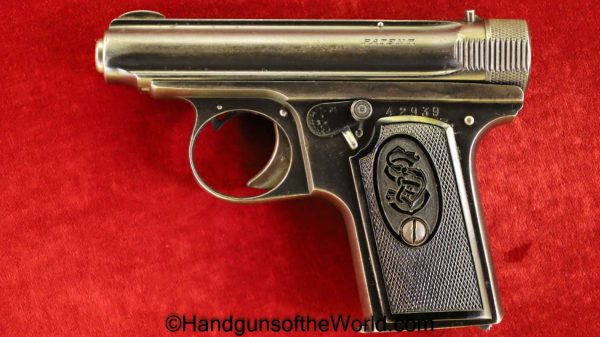 Sauer, 1913, 6.35mm, Full Rig, with Holster, 1919, Model, 6.35, 25, .25, acp, auto, German, Germany, Handgun, Pistol, C&R, Collectible, VP, Vest Pocket