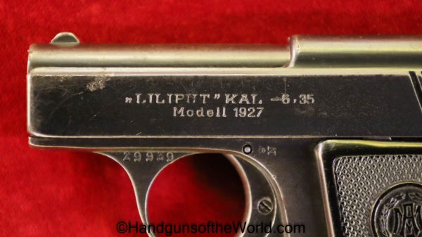 Menz, Liliput, Model 1927, 6.35mm, Model, 1927, German, Germany, Handgun, Pistol, C&R, Collectible, VP, Vest Pocket, 6.35, 25, .25, acp, auto, Hand gun