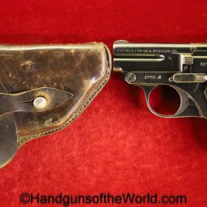 Steyr, 1909, 6.35mm, Austrian, Dated, 1919, with Holster, Handgun, Pistol, C&R, Collectible, VP, Vest Pocket, Austria, 6.35, .25, 25, acp, auto, Model