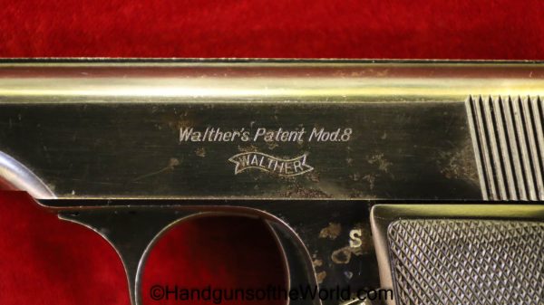 Walther, Model 8, 6.35mm, 1st, Variation, First, Variant, German, Germany, Model, 8, VIII, 6.35, Handgun, Pistol, C&R, Collectible, VP, Vest Pocket, 25, .25