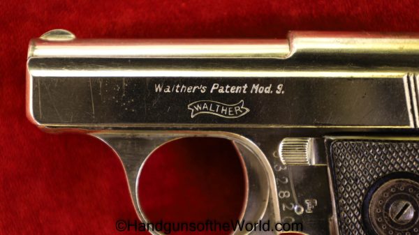 Walther, Model 9, 6.35mm, Factory Nickel, Nickel, Factory, German, Germany, Handgun, Pistol, C&R, Collectible, VP, Vest Pocket, 6.35, 25, .25, acp, auto, 9