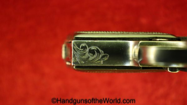 Walther, Model 9, 6.35mm, Custom, Scroll Engraved, Engraved, German, Germany, Handgun, Pistol, C&R, Collectible, VP, Vest Pocket, 6.35, 25, .25, acp, auto