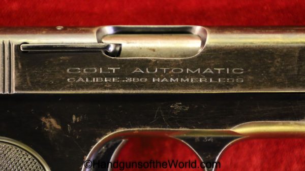 Colt, 1908, .380, 1922, Pocket, Hammerless, Pocket Hammerless, 380, acp, auto, Handgun, Pistol, C&R, Collectible, Americana, America, USA, American