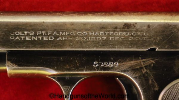 Colt, 1908, .380, 1922, Pocket, Hammerless, Pocket Hammerless, 380, acp, auto, Handgun, Pistol, C&R, Collectible, Americana, America, USA, American