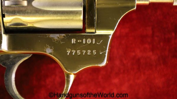 High Standard, R-101, Sentinel, .22, Factory Gold Finish, Gold, Finish, Factory, 22, R101, R 101, Hi Standard, Hi-Standard, Handgun, Revolver, Collectible