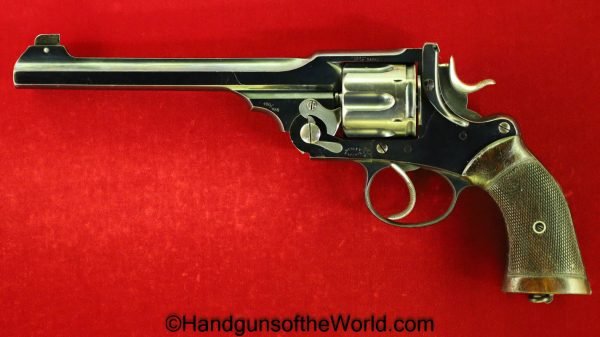 Webley & Scott, Webley, WG, Target Model, .450/455, Lyon & Lyon, Calcutta, Retailer Marked, Handgun, Revolver, C&R, Collectible, .455, British, India