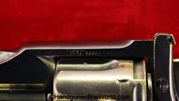 Webley & Scott, Webley, WG, Target Model, .450/455, Lyon & Lyon, Calcutta, Retailer Marked, Handgun, Revolver, C&R, Collectible, .455, British, India
