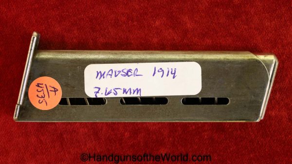 Mauser, 1914, 7.65mm, Magazine, Clip, Mag, Original, Collectible, German, Germany, Model, 7.65, 32, .32, acp, auto, Handgun, Pistol, Hand gun, Vintage