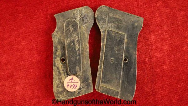 Walther, Model 7, Grips, Grip, Pair, Original, Collectible, Horn, Model, 7, VII, German, Germany, Handgun, Pistol, Hand gun, Vintage, Real, Period, Old