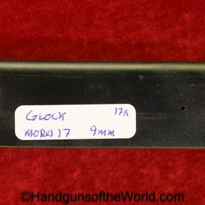 Glock, Model 17, 9mm, Magazine, Clip, Mag, Original, Collectible, Austria, Austrian, 17, Model, 17A, Handgun, Hand gun, Pistol, 17-A, 17 A