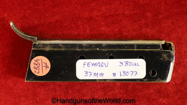 Femaru, 37M, .380, Magazine, Clip, Mag, #13077, 13077, Original, Collectible, M37, Hungarian, Hungary, WWII, WW2, Handgun, Pistol, Hand gun