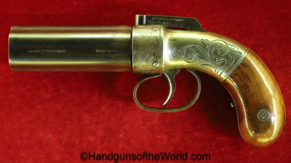 Allen & Thurber, Pepperbox, .31, 31, Antique, Revolver, Handgun, Hand gun, Allen, Thurber, Allen and Thurber, Non-FFL, Non FFL, USA, American, Americana