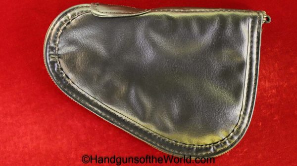 Browning, 1910, Pouch, Manual, black, vinyl, red felt lining, Original, Collectible, 1910-55, 1910/55, with Manual, Original, Collectible, Handgun, Pistol