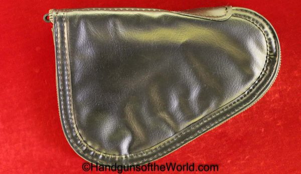 Browning, 1910, Pouch, Manual, black, vinyl, red felt lining, Original, Collectible, 1910-55, 1910/55, with Manual, Original, Collectible, Handgun, Pistol