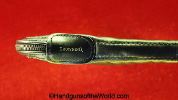 Browning, 1910, Pouch, Manual, black, vinyl, red felt lining, Original, Collectible, 1910-55, 1910/55, with Manual, Original, Collectible, Handgun, Pistol