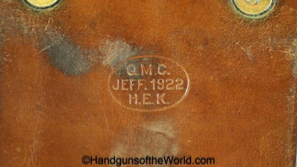 Colt, 1911, Double Magazine Pouch, General Officers, Pattern, Pouch, Original, Collectible, Brown, leather, Magazine, Mag, Clip, Double, General, Officer