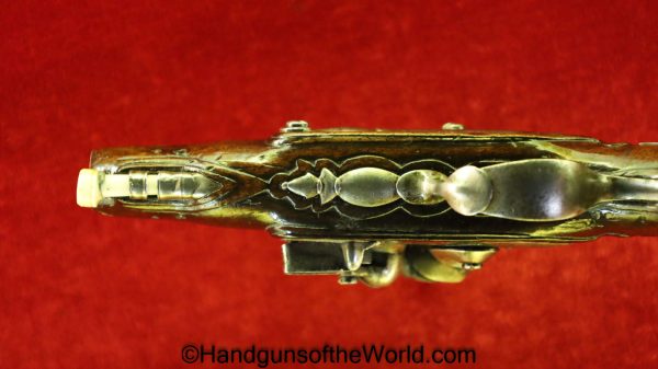 Flintlock, Muff, Pistol, 11.5mm, Single Shot, 11.5, Antique, Non-FFL, Non FFL, USA, American, America, Americana, Hand gun, Handgun, Collectible