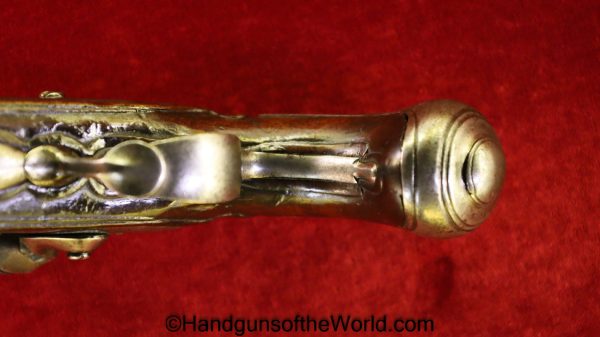 Flintlock, Muff, Pistol, 11.5mm, Single Shot, 11.5, Antique, Non-FFL, Non FFL, USA, American, America, Americana, Hand gun, Handgun, Collectible