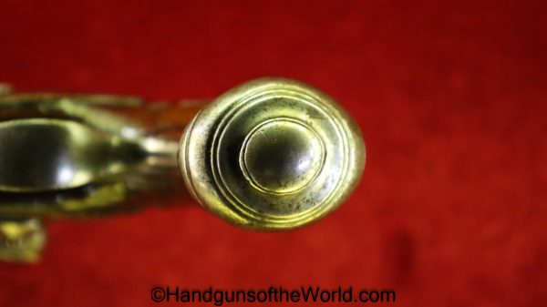 Flintlock, Muff, Pistol, 11.5mm, Single Shot, 11.5, Antique, Non-FFL, Non FFL, USA, American, America, Americana, Hand gun, Handgun, Collectible