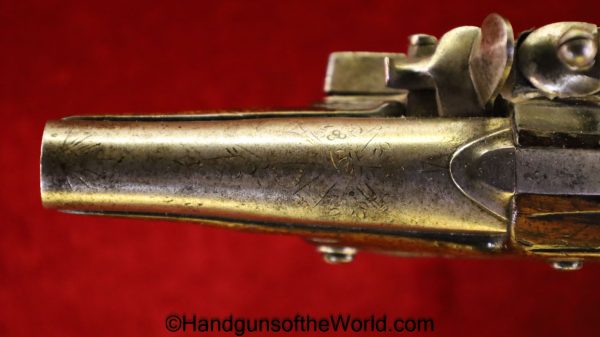 Flintlock, Muff, Pistol, 11.5mm, Single Shot, 11.5, Antique, Non-FFL, Non FFL, USA, American, America, Americana, Hand gun, Handgun, Collectible