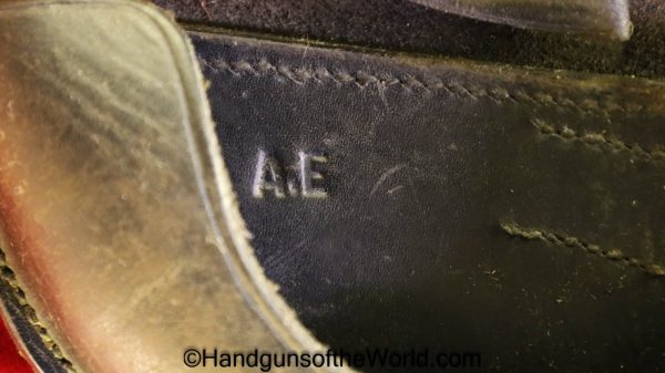 Luger, 1906, Portuguese, M2, Holster, black, leather, for 4 3/4" barrel pistols, Handgun, Pistol, Collectible, Original, Portugal, Model, Hand gun