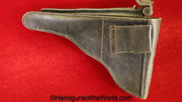 Luger, 1906, Portuguese, M2, Holster, black, leather, for 4 3/4" barrel pistols, Handgun, Pistol, Collectible, Original, Portugal, Model, Hand gun
