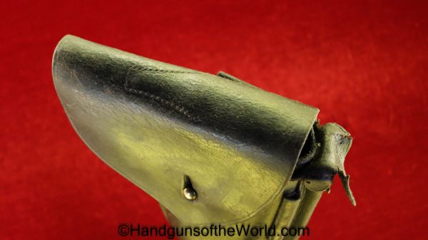 Luger, 1906, Portuguese, M2, Holster, black, leather, for 4 3/4" barrel pistols, Handgun, Pistol, Collectible, Original, Portugal, Model, Hand gun