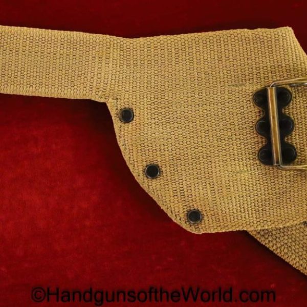 Mills, US, Navy, Revolver, Holster, Original, Collectible, Naval, .38, 38, DA, Double Action, Handgun, Hand gun, American, Americana, USA, canvas, tan