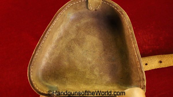 Nambu, Type 14, Holster, with Shoulder Straps, Brown, leather, clamshell, with brass fittings, Brass, Type, 14, Original, Collectible, Japan, Japanese