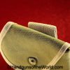 US, 38, Caliber, Revolver, Canvas, Holster, Green, tan piping, brass toe cap, Original, Collectible, .38, Cal, DA, WWI, WW1, WWII, WW2, USA, American