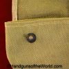 US, 38, Caliber, Revolver, Canvas, Holster, Green, tan piping, brass toe cap, Original, Collectible, .38, Cal, DA, WWI, WW1, WWII, WW2, USA, American