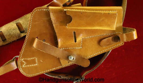 Walther, P-38, Shoulder Holster, unmarked, brown, leather, Shoulder, Holster, Original, Collectible, Post-War, Post War, Handgun, Hand gun, Pistol, P38, P 38