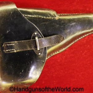 Walther, P-38, Holster, German, WWII, Dated, 1942, Black, leather, hard shell, CXB-42, WaA210, Original, Collectible, WW2, Germany, 42, cxb, cxb 42, Pistol