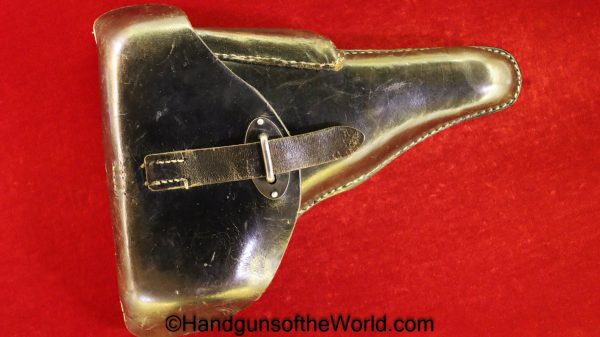 Walther, P-38, Holster, German, WWII, Dated, 1942, Black, leather, hard shell, CXB-42, WaA210, Original, Collectible, WW2, Germany, 42, cxb, cxb 42, Pistol