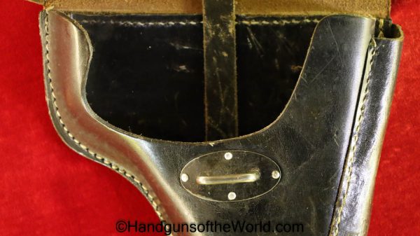 Walther, P-38, Holster, German, WWII, Dated, 1942, Black, leather, hard shell, CXB-42, WaA210, Original, Collectible, WW2, Germany, 42, cxb, cxb 42, Pistol