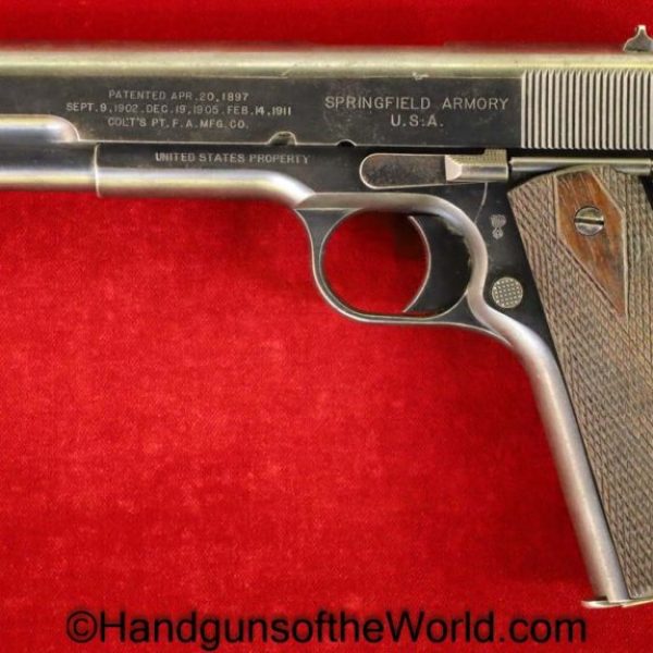 Colt, Springfield Armory, 1911, .45acp, US Property, Marked, .45, 45, acp, auto, WWI, WW1, 1916, Springfield, Handgun, Pistol, C&R, Collectible, Hand gun
