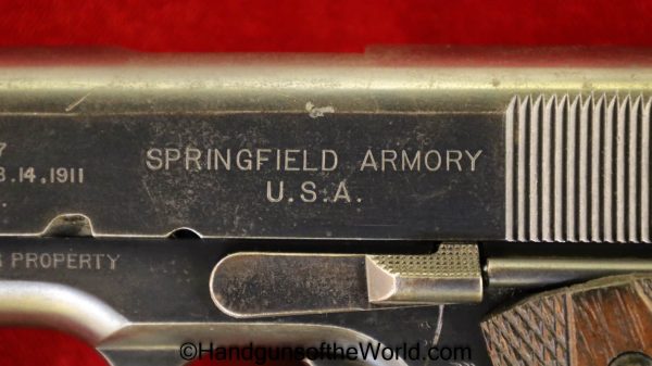 Colt, Springfield Armory, 1911, .45acp, US Property, Marked, .45, 45, acp, auto, WWI, WW1, 1916, Springfield, Handgun, Pistol, C&R, Collectible, Hand gun