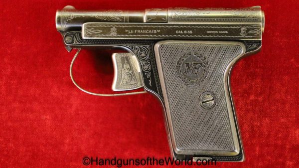 Manufacture Francais D'Armes, 6.35mm, No 3, LeFrancais, Factory Engraved, Engraved, French, France, Handgun, Pistol, C&R, Collectible, VP, Vest Pocket, .25